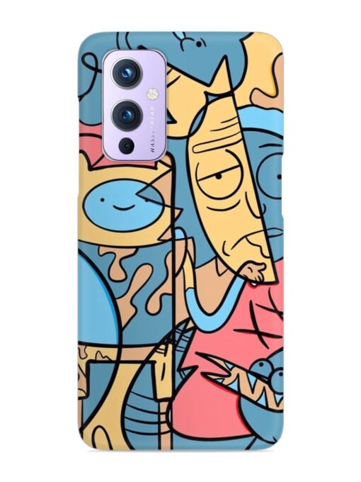 Silly Face Doodle Snap Case for Oneplus 9 (5G) Zapvi