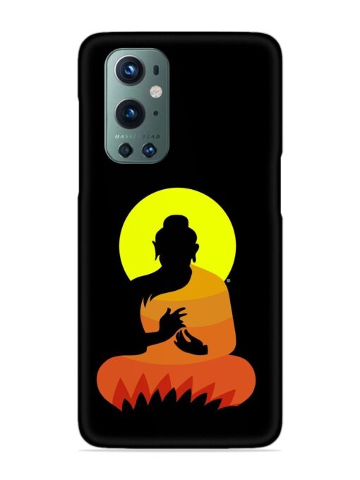 Buddha Art Black Snap Case for Oneplus 9 Pro (5G) Zapvi
