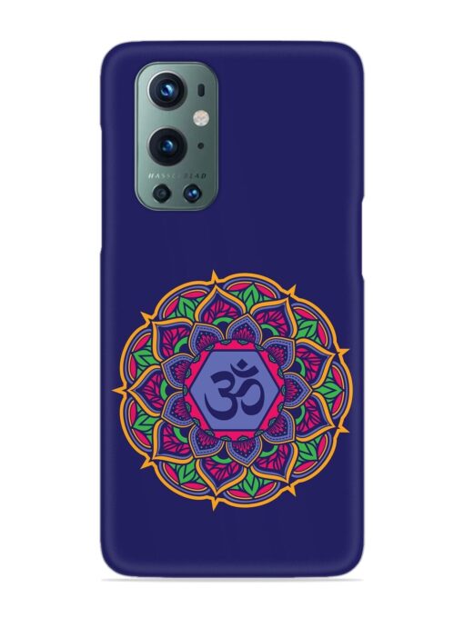 Om Mandala Art Blue Snap Case for Oneplus 9 Pro (5G) Zapvi