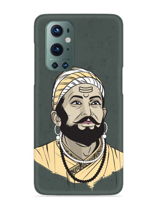 Shivaji Maharaj Vector Art Snap Case for Oneplus 9 Pro (5G) Zapvi