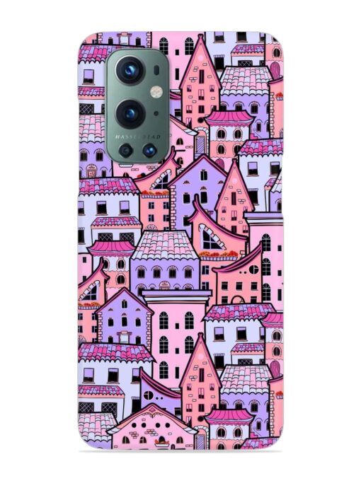Seamless Pattern Houses Snap Case for Oneplus 9 Pro (5G) Zapvi