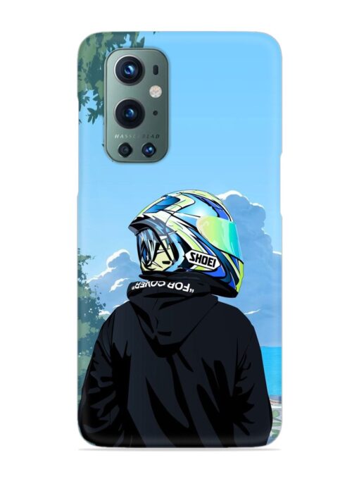 Rider With Helmet Snap Case for Oneplus 9 Pro (5G) Zapvi