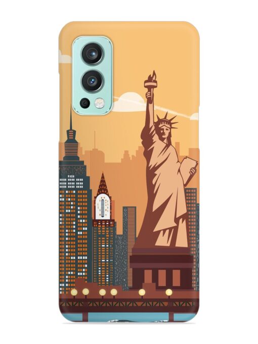 New York Statue Of Liberty Architectural Scenery Snap Case for Oneplus Nord 2 (5G) Zapvi