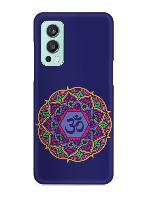 Om Mandala Art Blue Snap Case for Oneplus Nord 2 (5G) Zapvi
