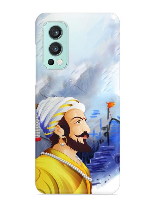 Shivaji Maharaj Color Paint Art Snap Case for Oneplus Nord 2 (5G) Zapvi