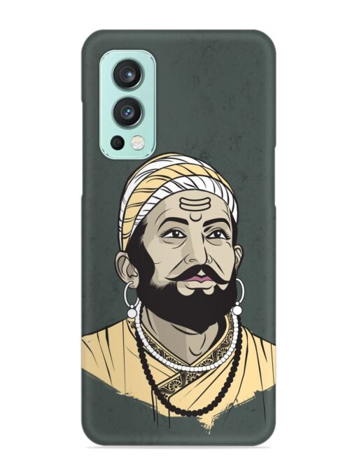 Shivaji Maharaj Vector Art Snap Case for Oneplus Nord 2 (5G) Zapvi