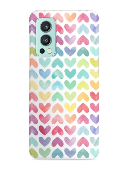 Seamless Colorful Watercolor Snap Case for Oneplus Nord 2 (5G) Zapvi