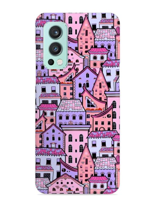 Seamless Pattern Houses Snap Case for Oneplus Nord 2 (5G) Zapvi