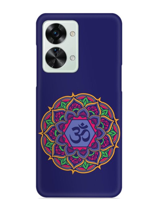 Om Mandala Art Blue Snap Case for Oneplus Nord 2T (5G) Zapvi