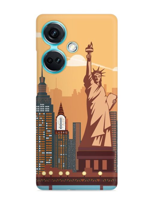 New York Statue Of Liberty Architectural Scenery Snap Case for Oneplus Nord Ce 3 (5G) Zapvi