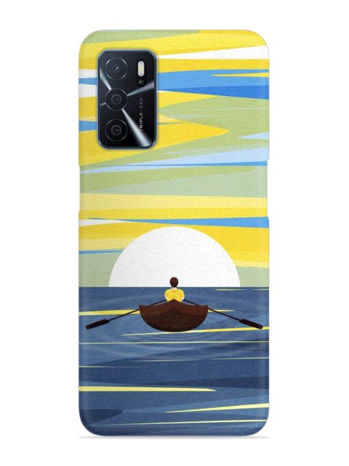Rowing Person Ferry Paddle Snap Case for Oppo A16 Zapvi