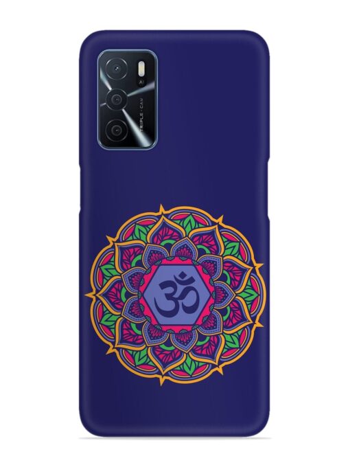Om Mandala Art Blue Snap Case for Oppo A16 Zapvi