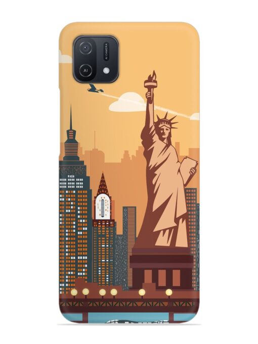 New York Statue Of Liberty Architectural Scenery Snap Case for Oppo A16K Zapvi