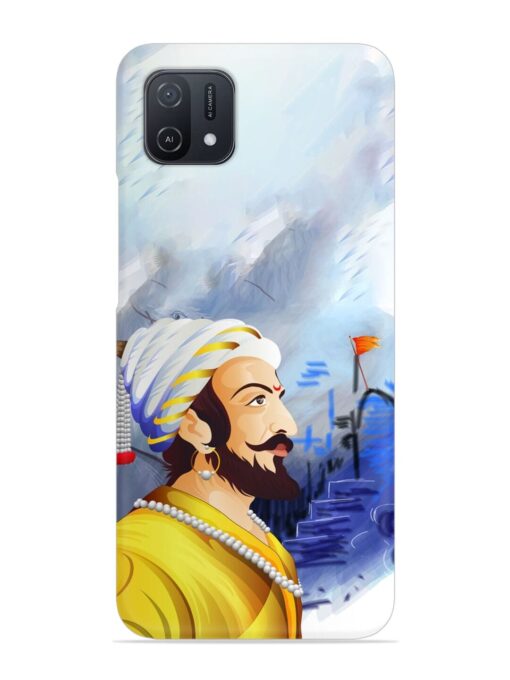 Shivaji Maharaj Color Paint Art Snap Case for Oppo A16K Zapvi