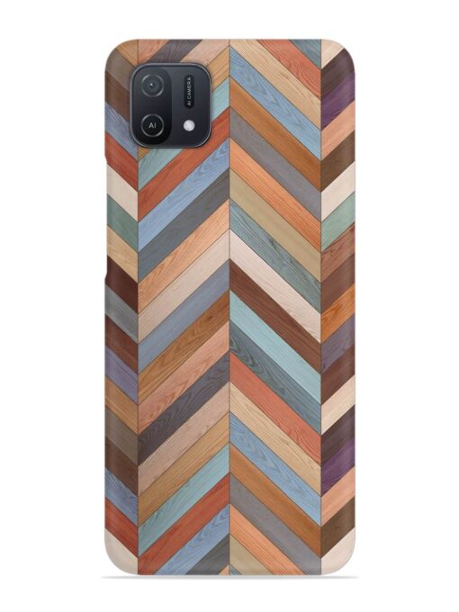 Seamless Wood Parquet Snap Case for Oppo A16K Zapvi