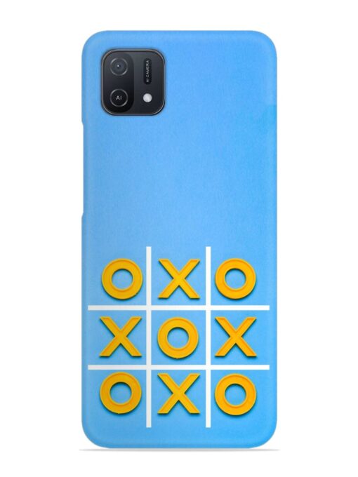 Yellow Plastic Crosses Snap Case for Oppo A16K Zapvi