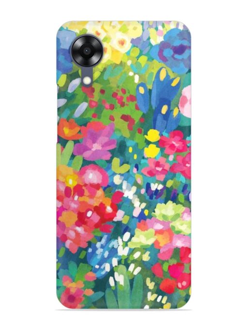 Watercolor Flower Art Snap Case for Oppo A17K Zapvi