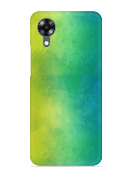 Yellow Green Gradient Snap Case for Oppo A17K Zapvi