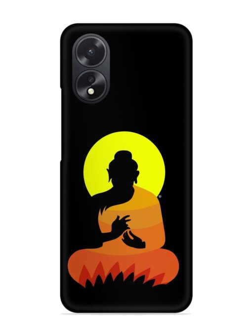 Buddha Art Black Snap Case for Oppo A38 Zapvi