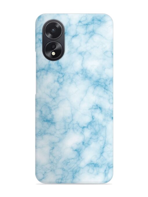 Blue White Natural Marble Snap Case for Oppo A38 Zapvi