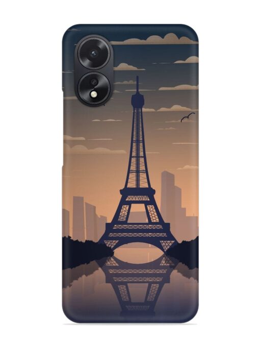 France Paris Eiffel Tower Gradient Snap Case for Oppo A38 Zapvi