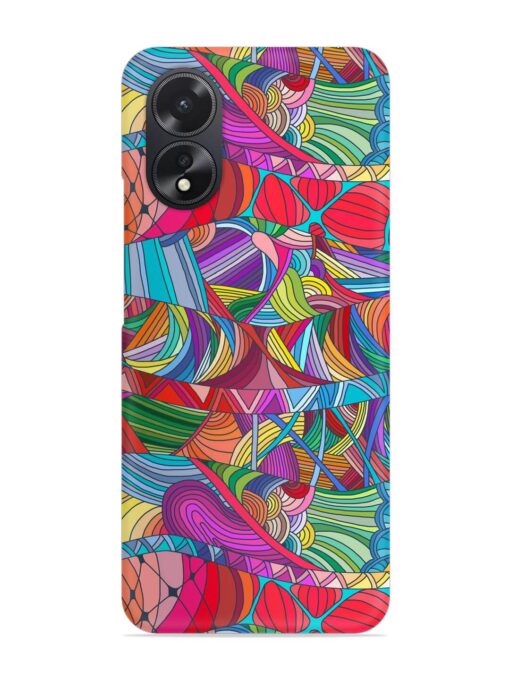 Seamless Patterns Hand Drawn Snap Case for Oppo A38 Zapvi