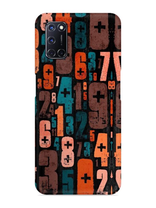 0 To 9 Art Snap Case for Oppo A52 Zapvi