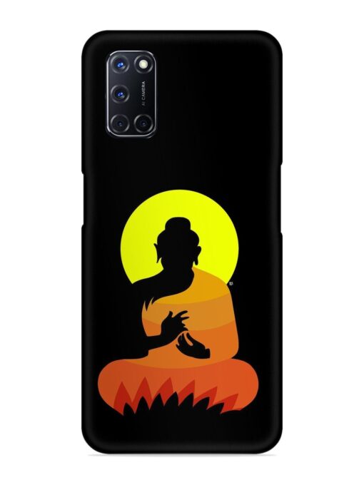 Buddha Art Black Snap Case for Oppo A52 Zapvi