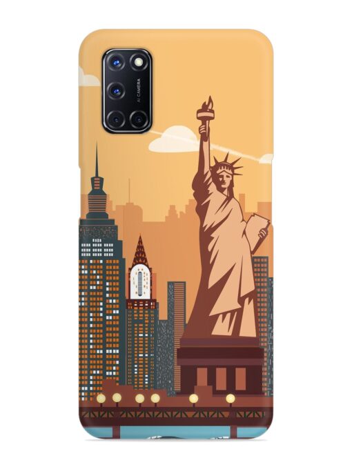 New York Statue Of Liberty Architectural Scenery Snap Case for Oppo A52 Zapvi