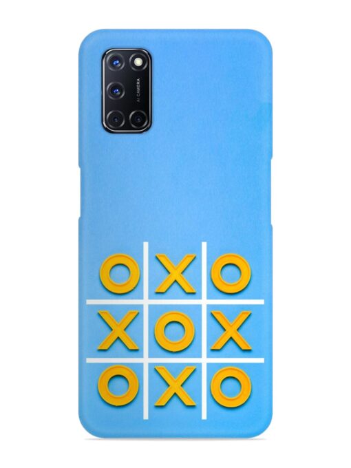 Yellow Plastic Crosses Snap Case for Oppo A52 Zapvi