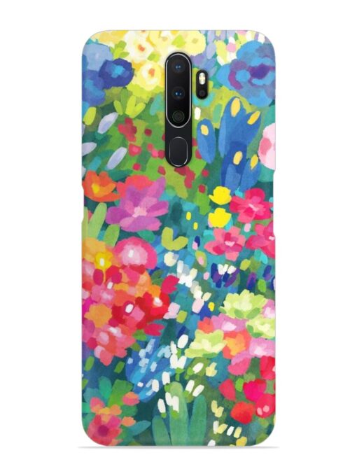 Watercolor Flower Art Snap Case for Oppo A5 (2020) Zapvi