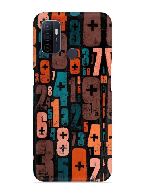 0 To 9 Art Snap Case for Oppo A53 Zapvi