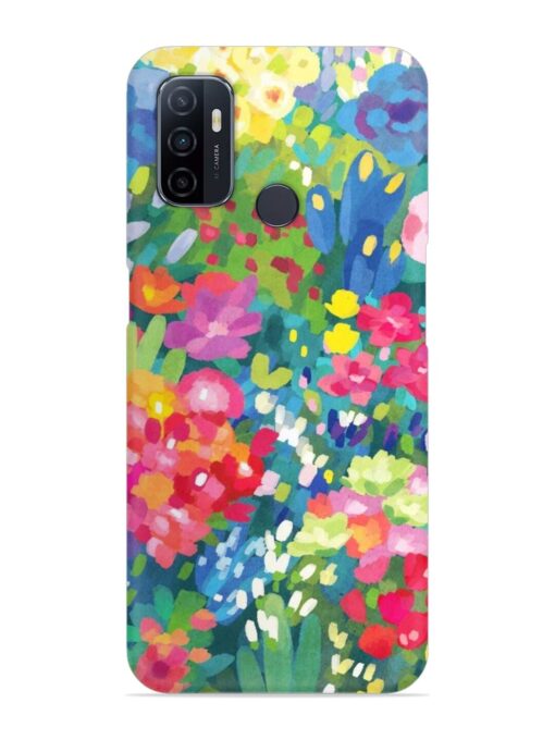 Watercolor Flower Art Snap Case for Oppo A53 Zapvi