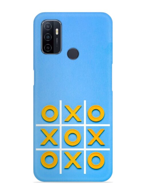 Yellow Plastic Crosses Snap Case for Oppo A53 Zapvi