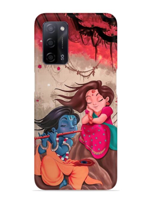 Radhe Krishna Water Art Snap Case for Oppo A53S (5G) Zapvi