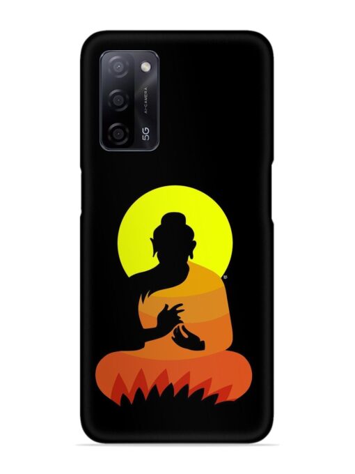 Buddha Art Black Snap Case for Oppo A53S (5G) Zapvi