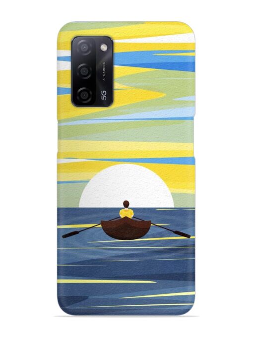 Rowing Person Ferry Paddle Snap Case for Oppo A53S (5G) Zapvi