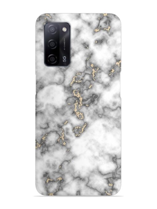 Gray And Gold Marble Snap Case for Oppo A53S (5G) Zapvi