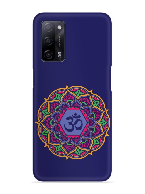 Om Mandala Art Blue Snap Case for Oppo A53S (5G) Zapvi