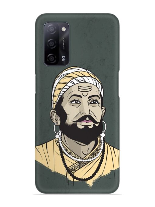 Shivaji Maharaj Vector Art Snap Case for Oppo A53S (5G) Zapvi