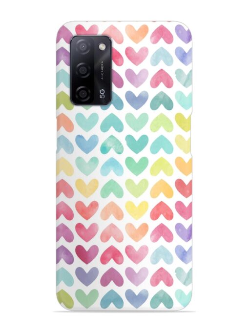 Seamless Colorful Watercolor Snap Case for Oppo A53S (5G) Zapvi