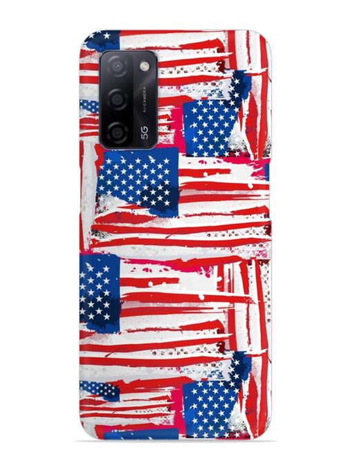 Usa Flag Seamless Snap Case for Oppo A53S (5G) Zapvi