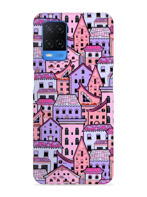 Seamless Pattern Houses Snap Case for Oppo A54 Zapvi