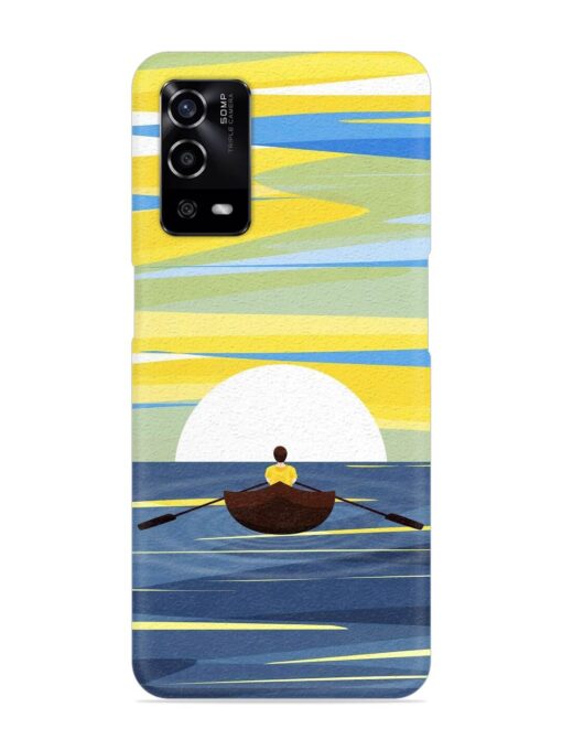 Rowing Person Ferry Paddle Snap Case for Oppo A55 Zapvi