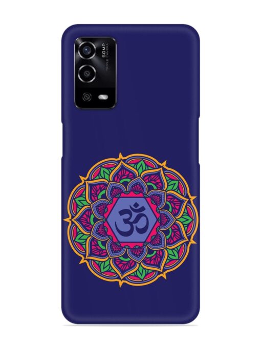 Om Mandala Art Blue Snap Case for Oppo A55 Zapvi