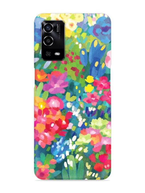 Watercolor Flower Art Snap Case for Oppo A55 Zapvi