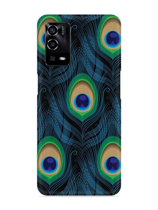 Seamless Pattern Peacock Snap Case for Oppo A55 Zapvi