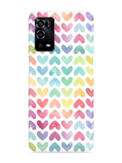 Seamless Colorful Watercolor Snap Case for Oppo A55 Zapvi