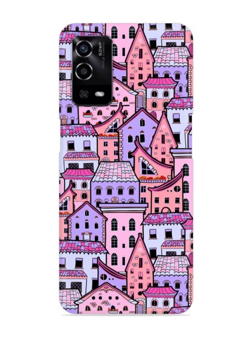 Seamless Pattern Houses Snap Case for Oppo A55 Zapvi