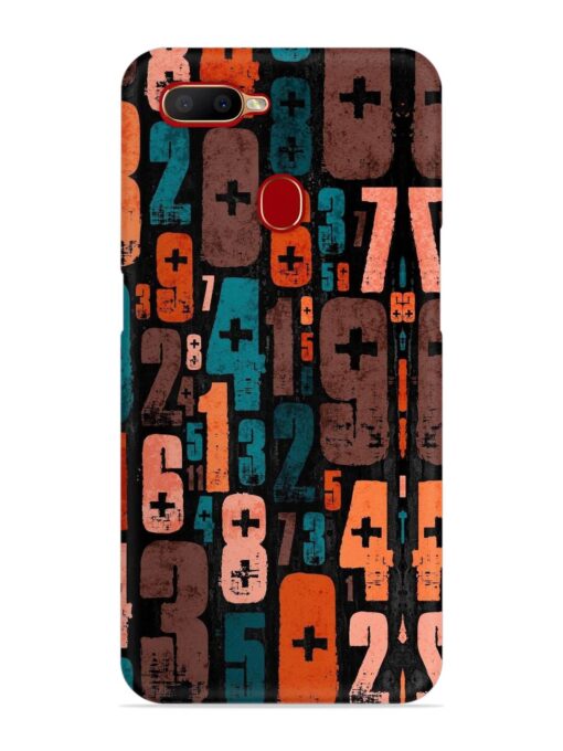 0 To 9 Art Snap Case for Oppo A7 Zapvi